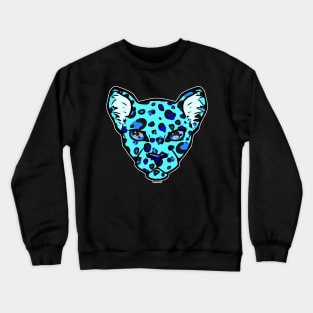 Cool Blue Leopard Crewneck Sweatshirt